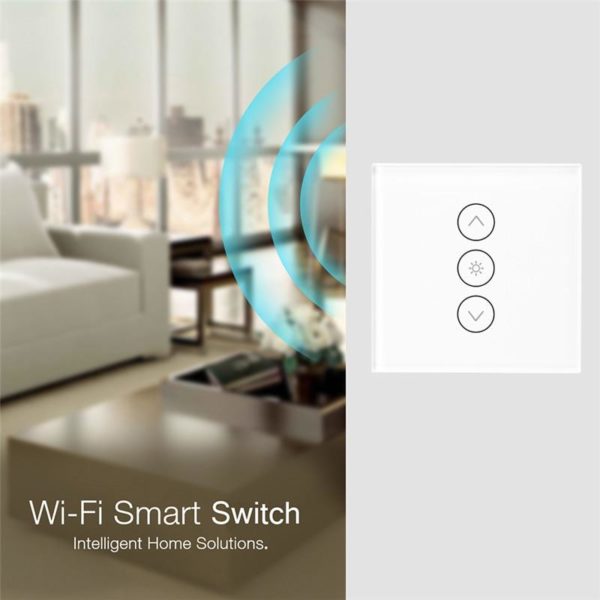 Fehér érintőgombos dimmer kapcsoló - WIFI-vel, smart home rendszerekhez (WS-EU-DW) - Image 3