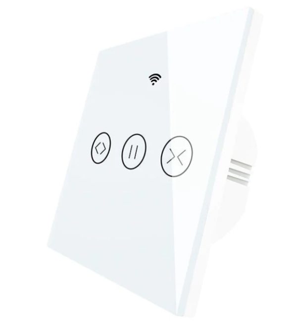 Fehér érintőgombos redőny kapcsoló - WIFI, RF  smart home rendszerekhez (WS-EUR-CW)