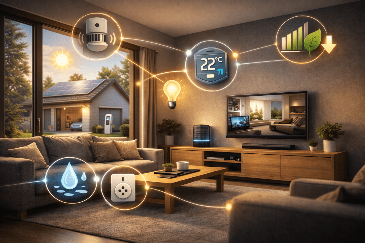 Egy modern okosotthon rendszere képes összehangolni a világítást, a biztonságot, az energiafelhasználást és a kényelmi funkciókat, így az otthon automatikusan alkalmazkodik a lakók igényeihez.